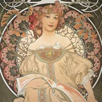 Nástěnný kalendář poznámkový 2027 Notique Alfons Mucha, 20 x 20 cm (9)