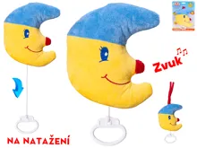 Plyšový měsíček s hracím strojkem natahovací 15 cm