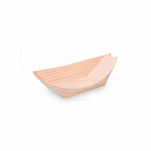 Fingerfood miska dřevěná, lodička 13 x 8 cm [100 ks]