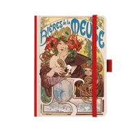 Notes čistý A5 Baloušek Premium 120g Alfons Mucha červený Notes čistý A5 Baloušek Premium 120g Alfons Mucha červený