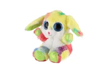 Plyšový zajíc sedící 15 cm - duhový (6)