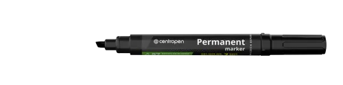 Značkovač Centropen 8516 nevysychavý permanentní, klínový hrot - černý