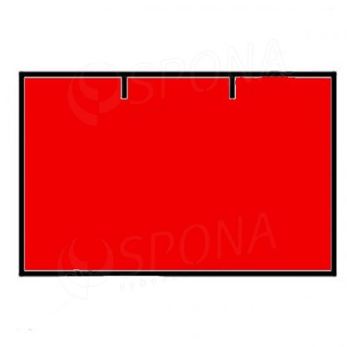 Cenové etikety na kotoučku 25x16 mm CONTACT hranaté - signální červené