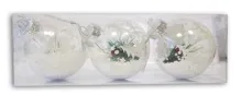 Vánoční dekorace - koule 8cm, 3ks