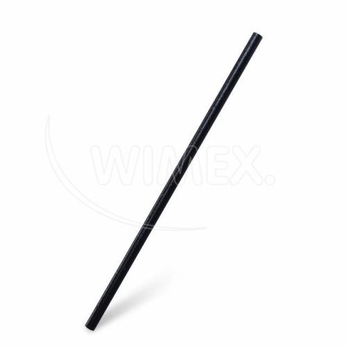BIO slámka flexibilní černá (PLA) 24 cm, Ø 5 mm - 250ks