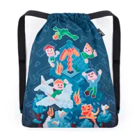 Školní batohový set 3-dílný Bagmaster Lumi 24 E Kostičkový svět + gumovací pero Pilot Frixion (16)