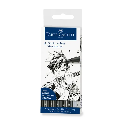Sada uměleckých popisovačů Faber-Castell Pitt Artist Pen Manga 6ks - Mangaka set
