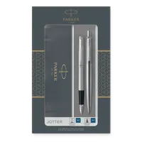 Parker Jotter Stainless Steel CT - plnící pero a propiska v dárkové sadě Parker Jotter Stainless Steel CT - plnící pero a propiska v dárkové sadě