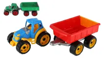 Traktor s vlekem 53 cm na volný chod - mix barev