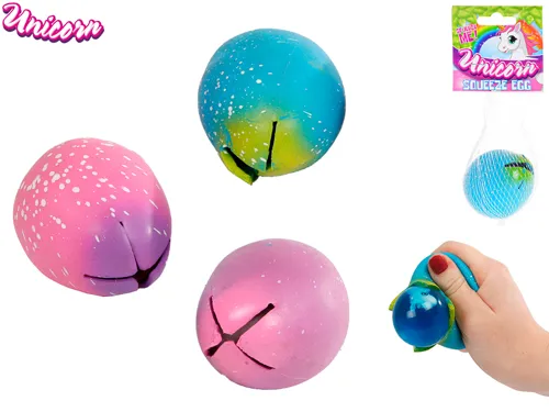 Unicorn vejce strečové antistresové 6 cm s jednorožcem - mix barev