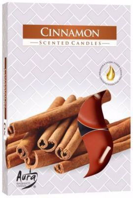 Vonné svíčky čajové Bispol 6ks - Cinnamon