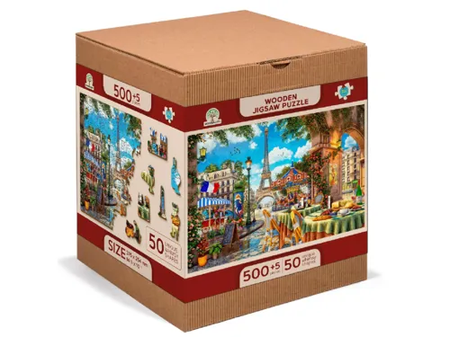 Dřevěné puzzle L, 505 dílků - Den v Paříži