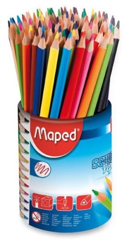 Pastelky trojhranné Maped Color'Peps 72 kusů (6 x 12 barev) v dóze