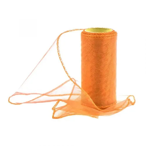 Organza 12cm/10y tmavě oranžová 014