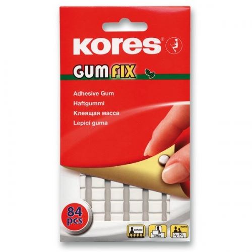 Lepicí guma bílá Kores Gumfix - 50g, 84 čtverečků