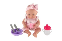 Panenka miminko s doplňky pevné tělo 28 cm (4)