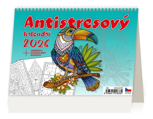 Stolní kalendář 2026 Helma - Antistresový pracovní