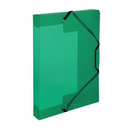 Krabice PP s gumou A5 Lines - zelená