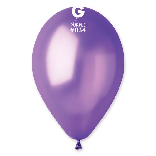 Balónky nafukovací průměr 26cm - metalická fialová, 100 ks