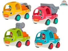 Auto stavební veselé 6,5 cm na zpětné natažení - mix motivů