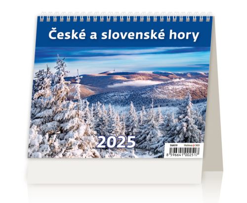 Stolní kalendář 2025 Helma MiniMax - České a slovenské hory