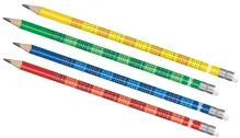 Tužka s násobilkou Colorino, kulatá, s pryží, 60ks, mix barev (1)