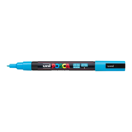 Dekorační popisovač Posca PC-3M, 0,9 - 1,3 mm, světle modrá (8)