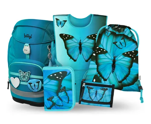 Školní batohový set 5dílný BAAGL Airy Plus Butterfly