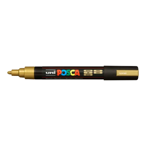 Dekorační popisovač Posca PC-5M, zlatá (25), 1,8-2,5 mm