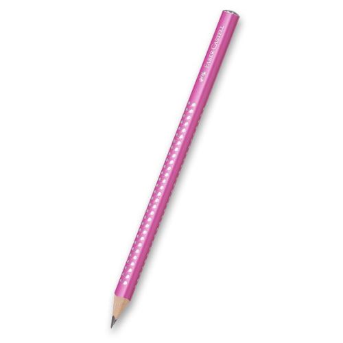 Grafitová tužka Jumbo Faber-Castell Sparkle - perleťová růžová
