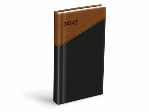 Denní diář 2027 MFP kapesní D802 PU černý-hnědý