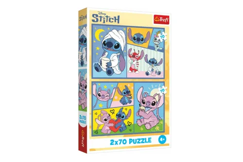 Puzzle 2x70 Lilo&Stitch - Se Stitchem není nuda 27,5x18cm v krabici 19x29x4cm
