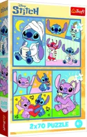 Puzzle 2x70 Lilo&Stitch - Se Stitchem není nuda 27,5x18cm v krabici 19x29x4cm (1)