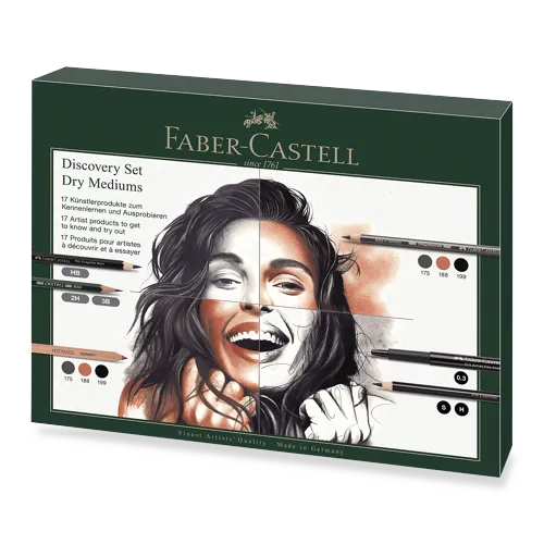 Sada Faber-Castell Try-it box, suchá technika - 17 ks, suchá technika