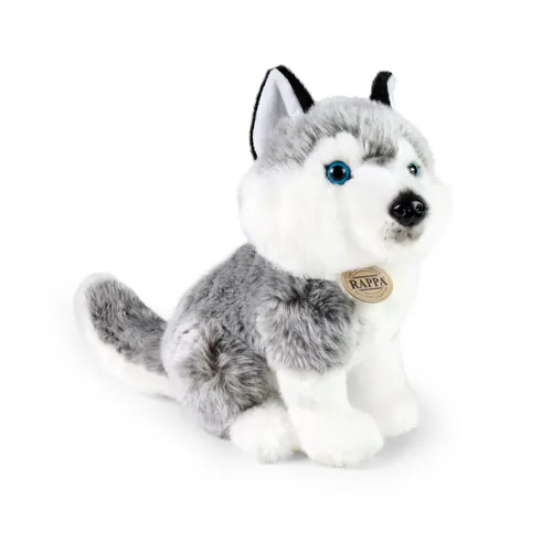 Plyšový pes Husky sedící 30 cm ECO-FRIENDLY