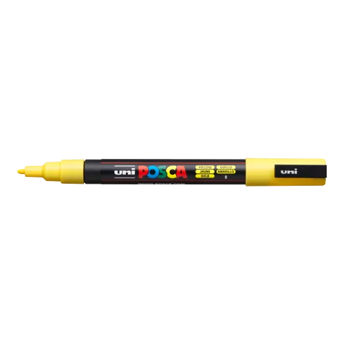 Dekorační popisovač Posca PC-3M, žlutá (2), 0,9-1,3 mm