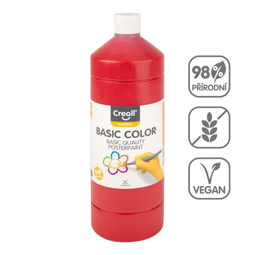 Temperová barva Creall, 500 ml, základní červená