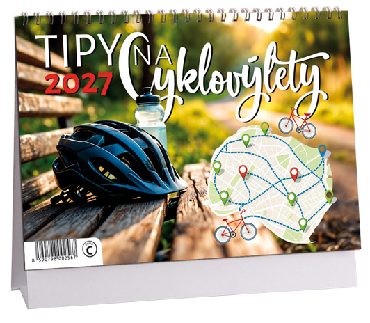 Levně Stolní kalendář 2027 Aria Tipy na cyklovýlety