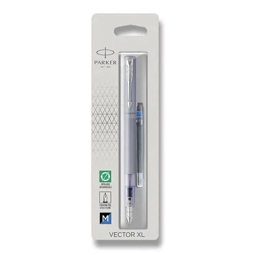 Parker Vector XL Blue - plnící pero, hrot M, blistr