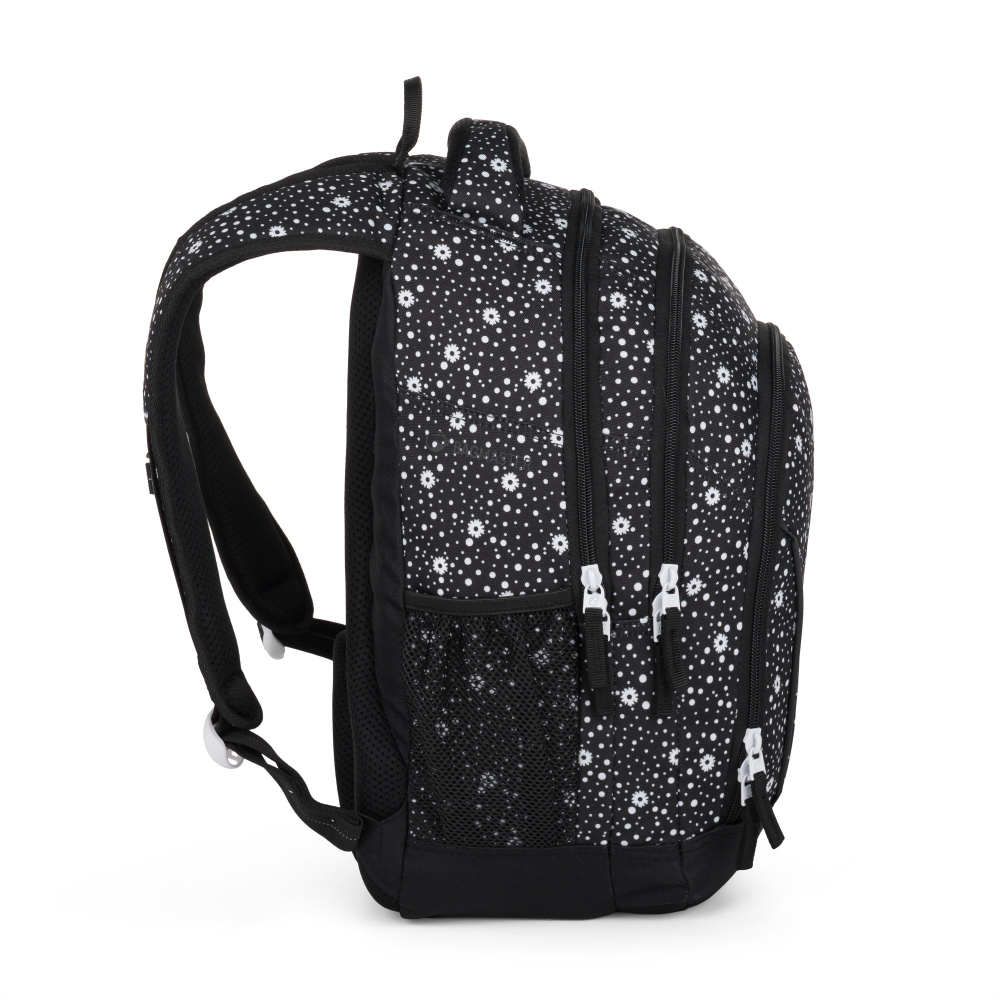 Studentský batoh Bagmaster Supernova 24 A – pohled zboku, boční síťovaná kapsa