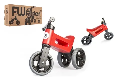 Odrážedlo Funny Wheels Rider Sport 2v1 červené, krabice
