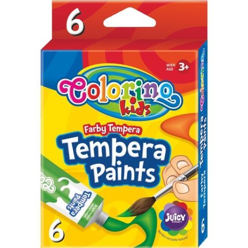 Temperové barvy Colorino 12ml v tubě - 6 barev