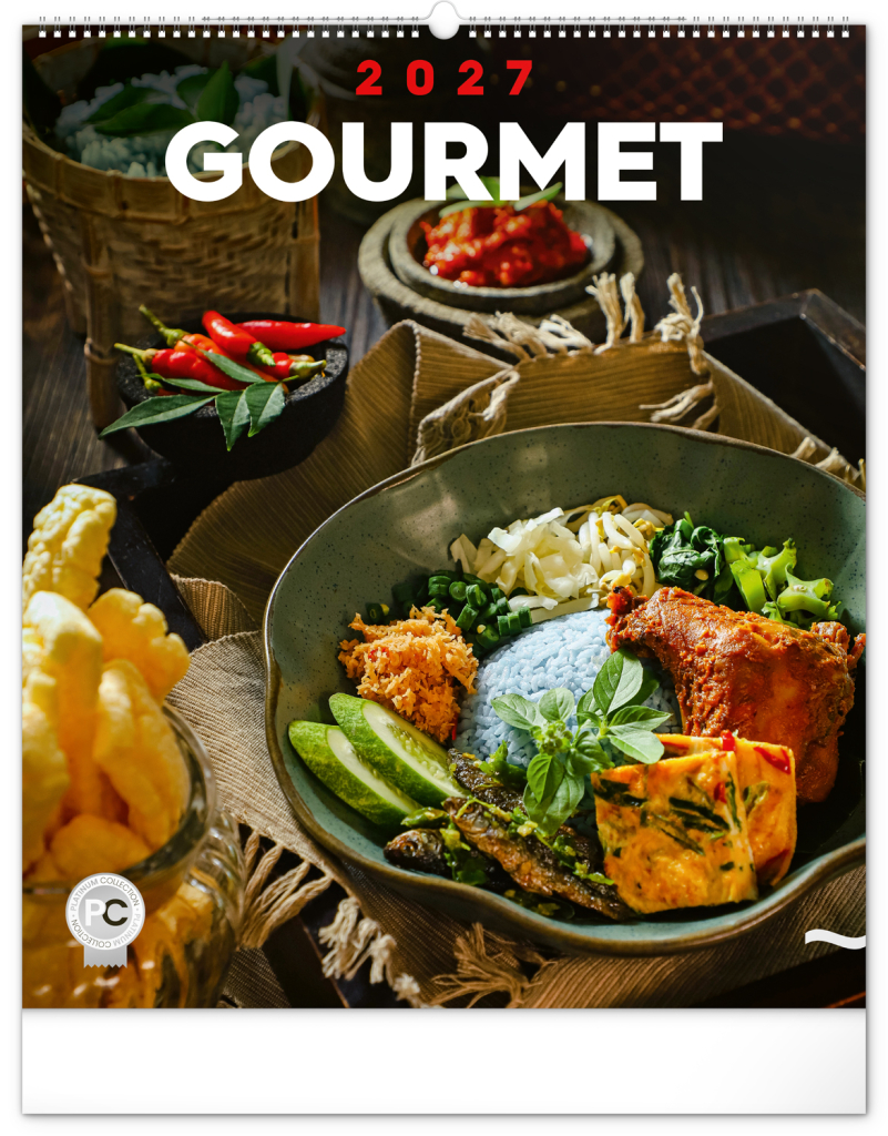 Levně Nástěnný kalendář 2027 Notique Gourmet, 48 × 56 cm