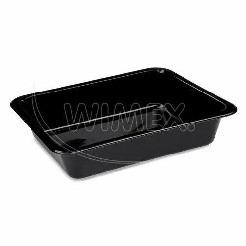 Menu mísa (PP) Foodyboxx extra-pevná nedělená černá 227 x 178 x 49 mm, 50 ks