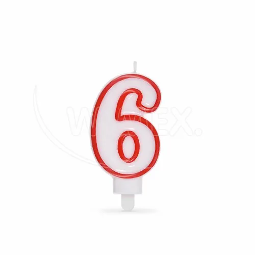 Číslová svíčka "6"