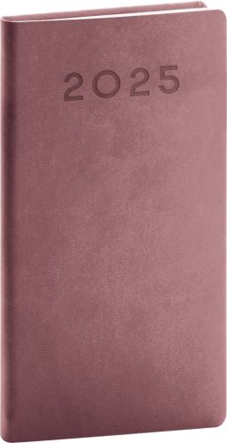 Týdenní diář 2025 Presco Group kapesní - Aprint Neo růžový, 9 × 15,5 cm