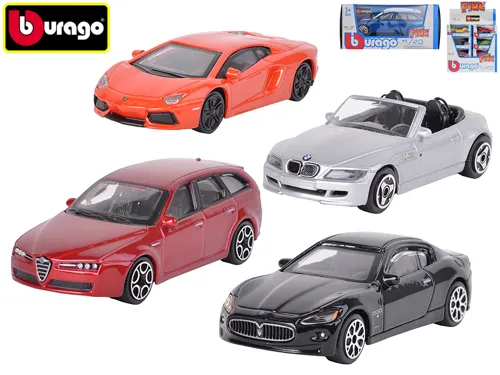 Auto Bburago Street Fire 1:43, 8–11 cm kovové - mix motivů