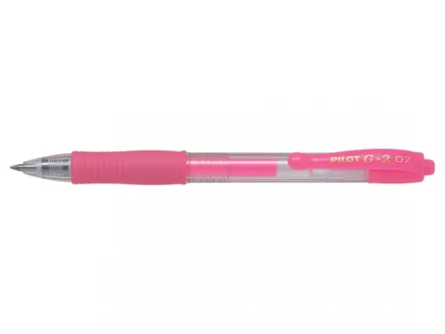 Gelový roller Pilot G-2 NEON, střední hrot 0,7mm - neonová růžová