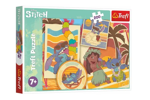 Puzzle Hudební svět Lilo&Stitche 200 dílků 48x34cm v krabici 33x23x4cm