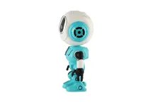 Robot ECHO opakující věty kovový modrý se zvukem a světlem 12 cm (6)